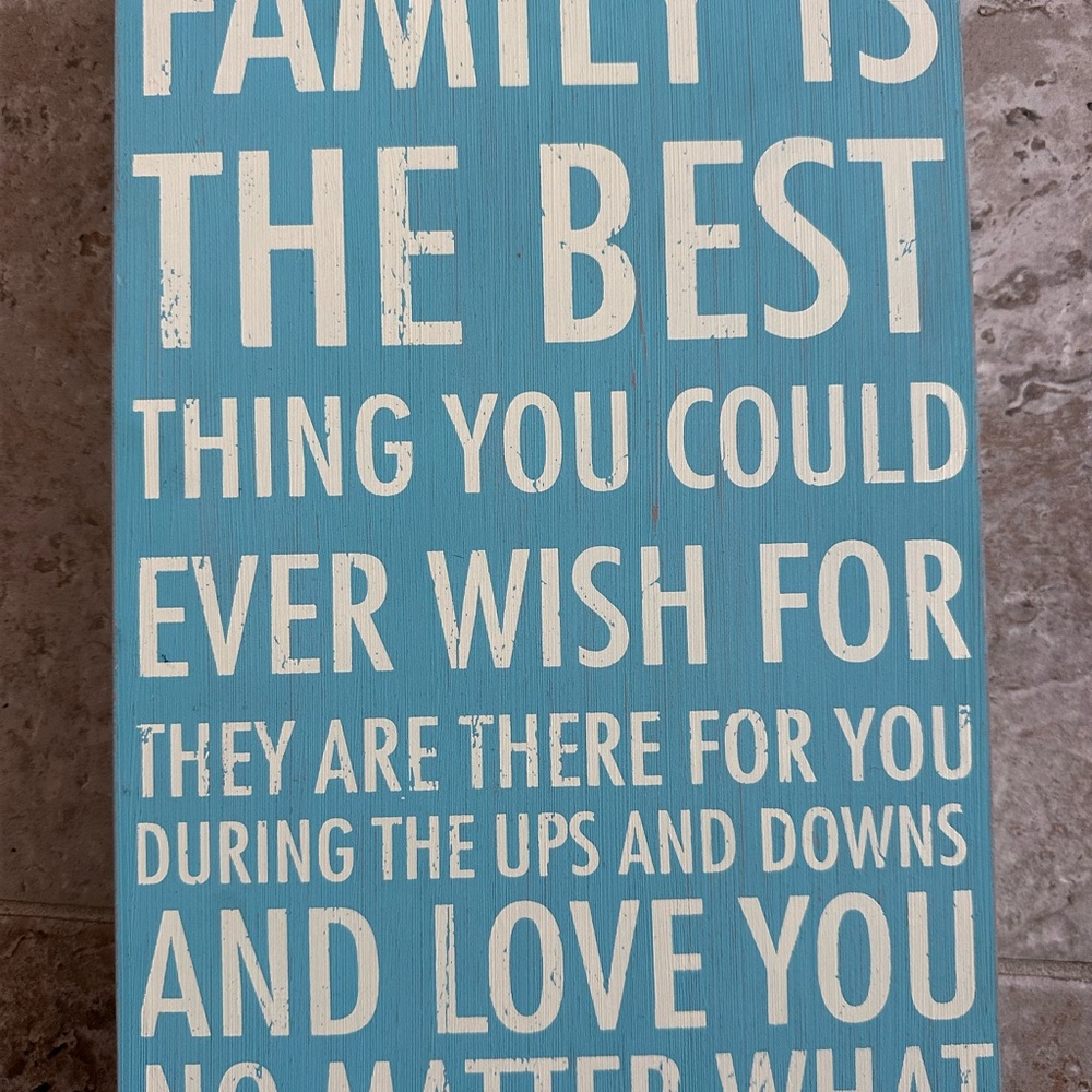 Blue Inspirational Wall Art Decor